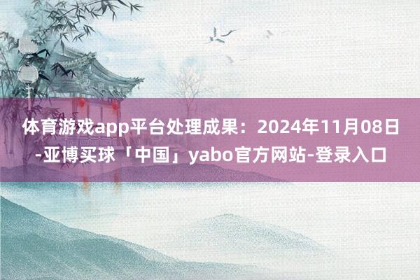 体育游戏app平台处理成果：2024年11月08日-亚博买球「中国」yabo官方网站-登录入口