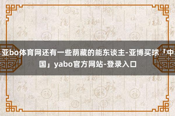 亚bo体育网还有一些荫藏的能东谈主-亚博买球「中国」yabo官方网站-登录入口