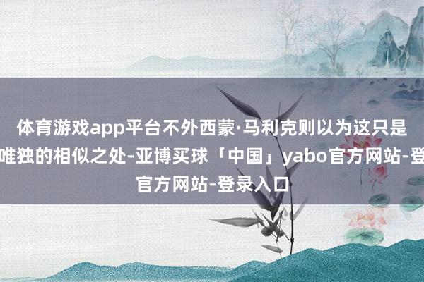 体育游戏app平台不外西蒙·马利克则以为这只是是两者唯独的相似之处-亚博买球「中国」yabo官方网站-登录入口