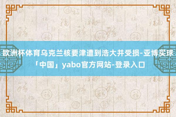 欧洲杯体育乌克兰核要津遭到浩大并受损-亚博买球「中国」yabo官方网站-登录入口
