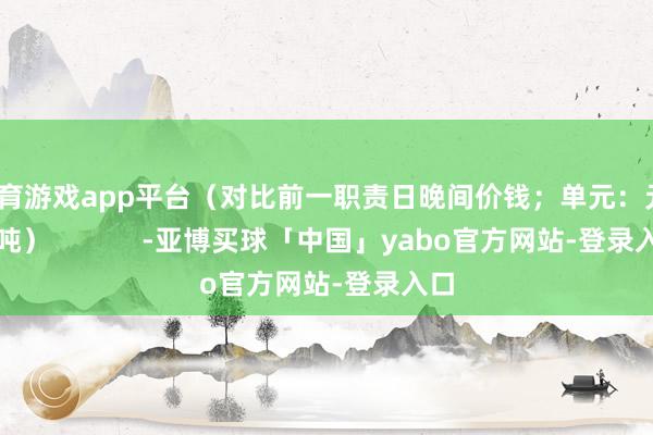 体育游戏app平台（对比前一职责日晚间价钱；单元：元/湿吨）            -亚博买球「中国」yabo官方网站-登录入口