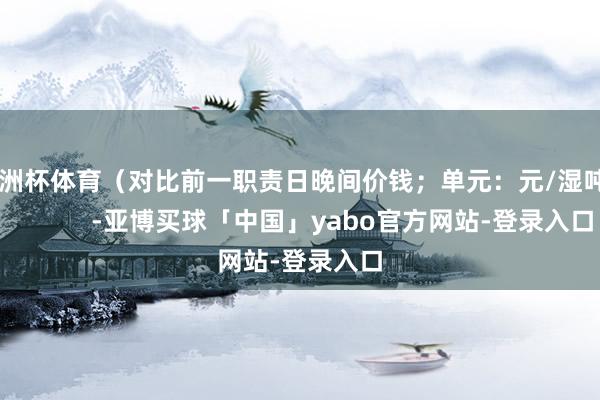 欧洲杯体育（对比前一职责日晚间价钱；单元：元/湿吨 ）            -亚博买球「中国」yabo官方网站-登录入口